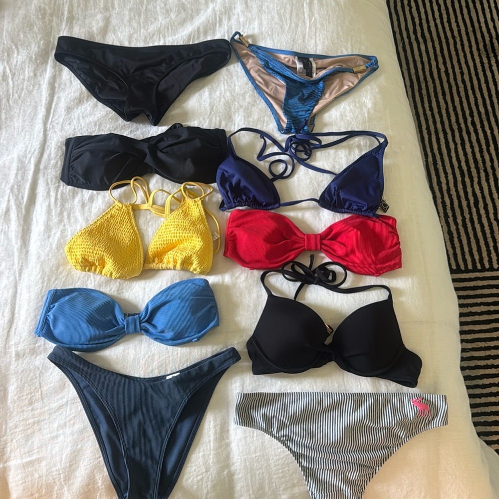 ALL swimwear pictured! Abercrombie, Victorias Secret, Becca.